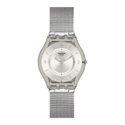 Женские часы Swatch METAL KNIT Core SS08M100M, серые