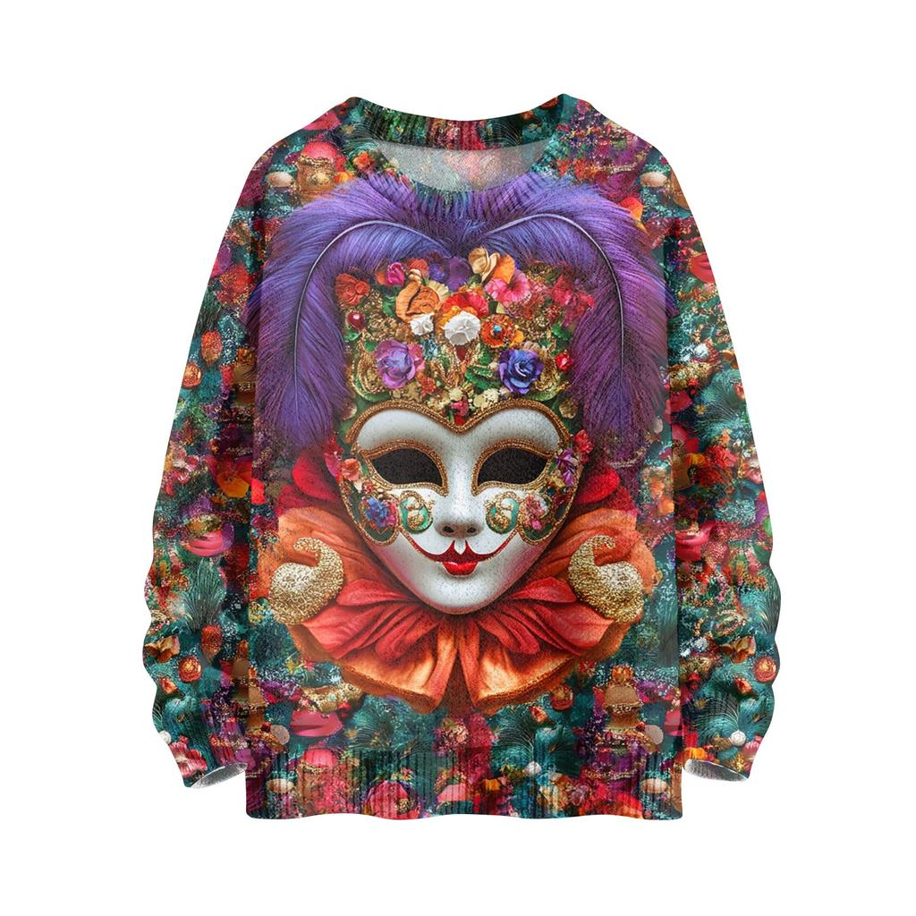 Детские толстовки Трикотаж для мальчиков и девочек Милые принтованные рубашки Круглый вырез Пуловеры Топы