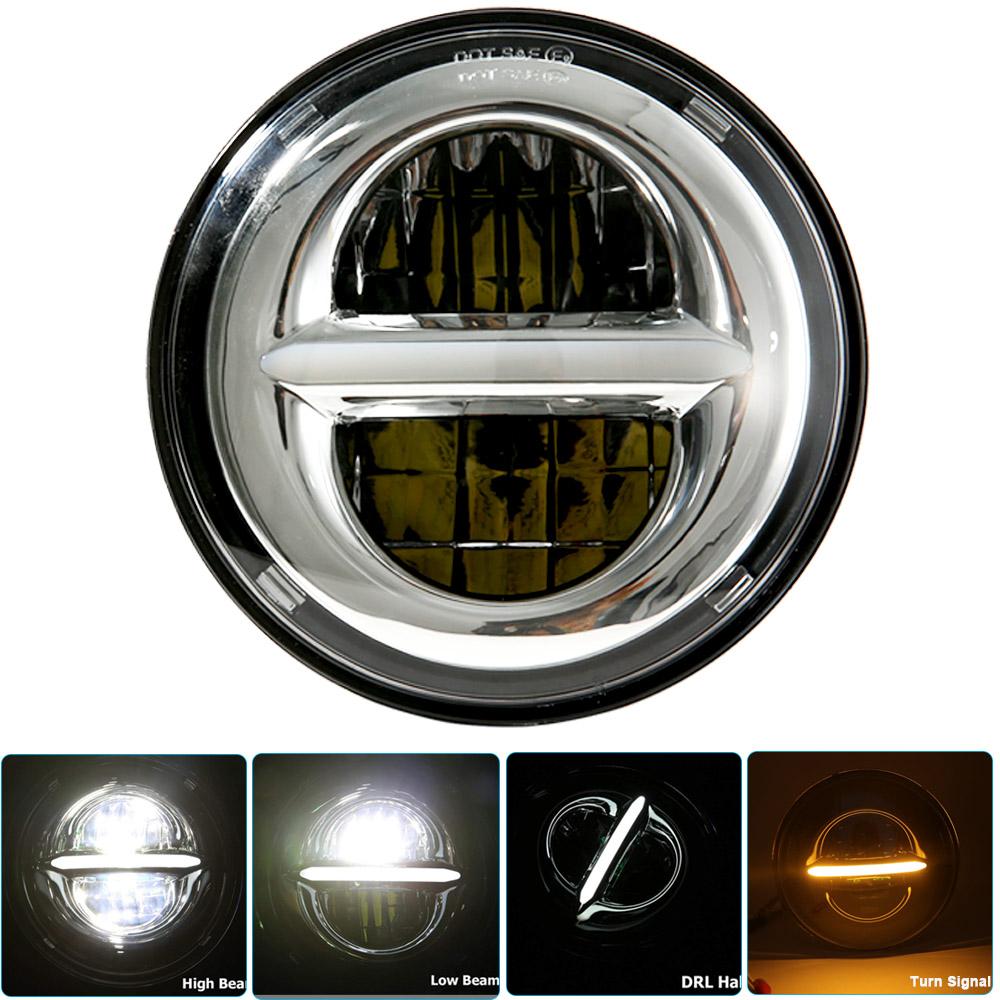 Светодиодные вспомогательные фары для мотоцикла 5,75" Светодиодная фара для скутера в сборе Мотоциклетная светодиодная фара для мотоцикла Harley