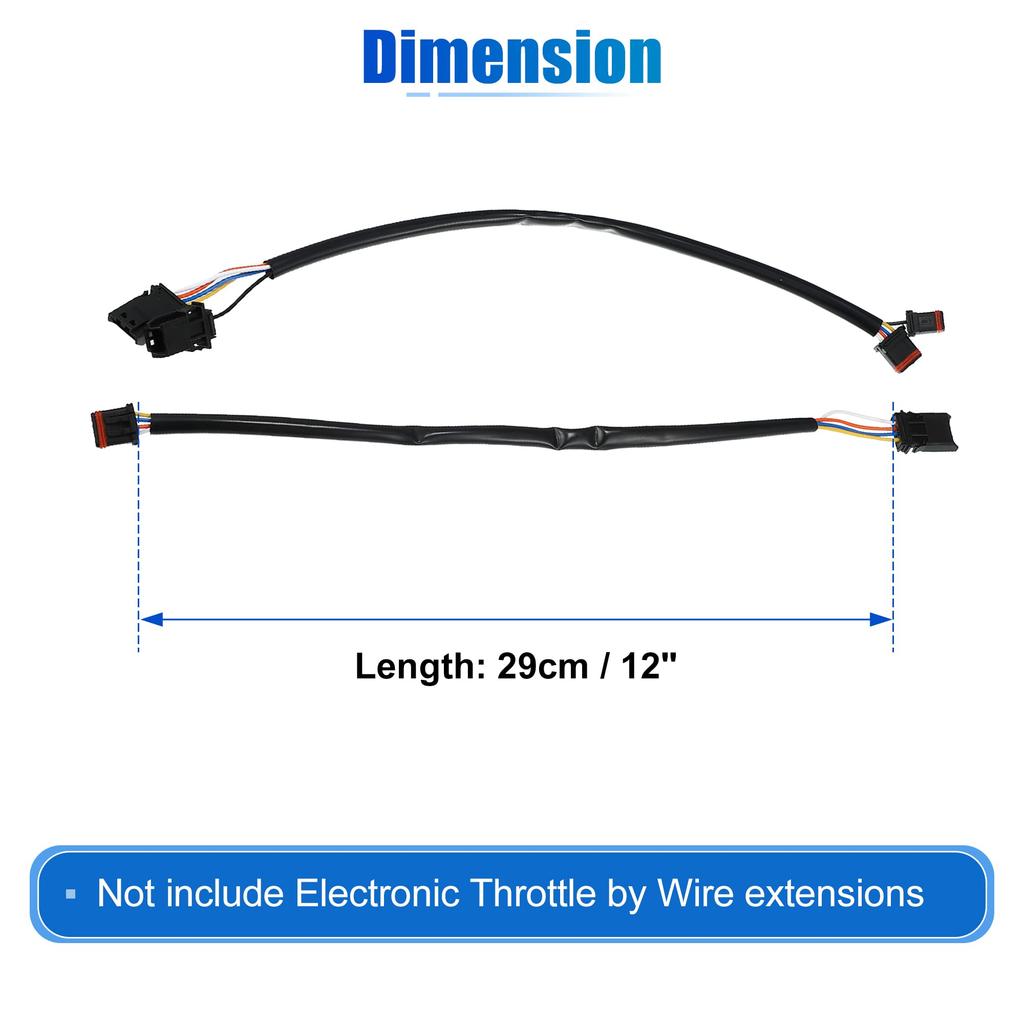 X AUTOHAUX Handlebar Bus Circuit Wire Extension Harness 29cm Sportster Handlebar Wire Extension