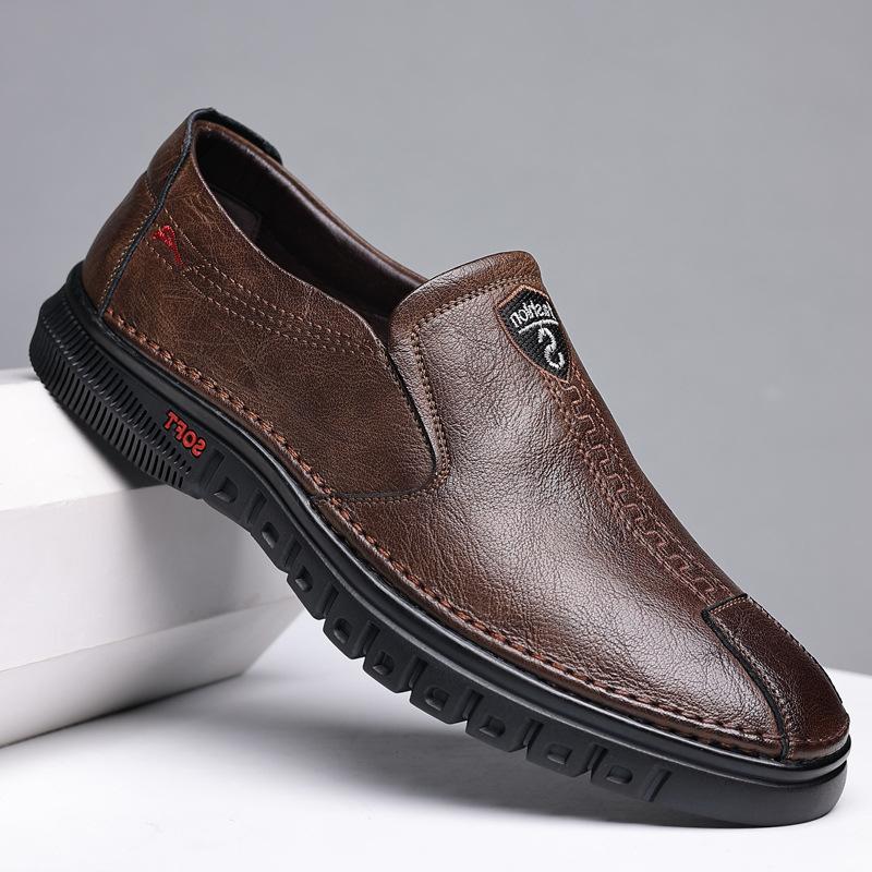 Новые мужские кожаные мокасины нескользящие прогулочные туфли на плоской подошве дышащие повседневные туфли для мужчин кроссовки zapatillas de hombre