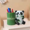 Подставка для ручек в форме бамбука в форме панды, органайзер для стола из смолы, держатель для карандашей в виде животного, контейнер для хранения канцелярских принадлежностей