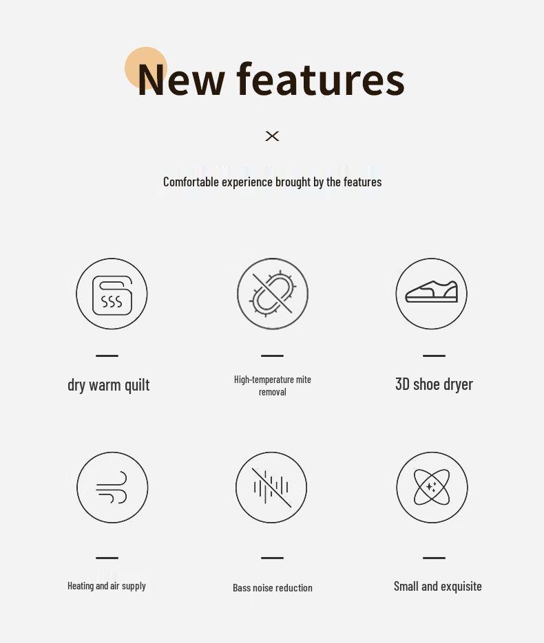 Компактный настольный обогреватель и осушитель: Антиплесневый сушитель для обуви и одеял для общежитий