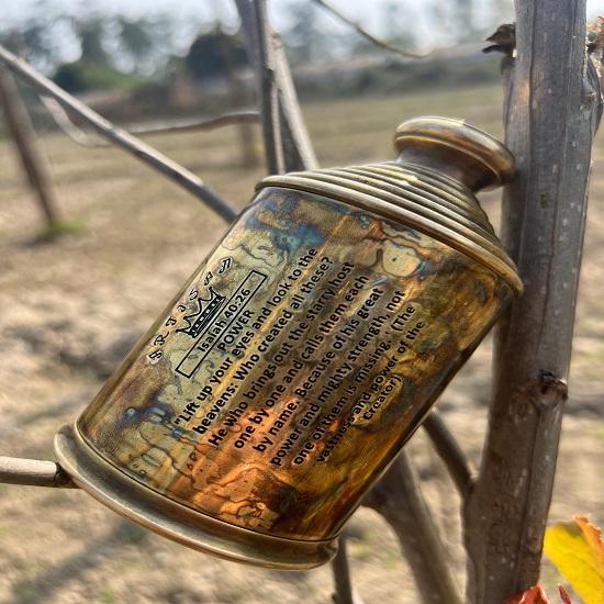 Brass Telescope Premium Handcrafted Leather Cover Engraved Isaiah 40:26 Cm  Stargazing Gift Astronomy Decor Gift For Him