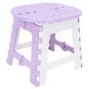 Foldable Step Stool Household Plastic Small Folding Step Stool for Camping Fishing Outdoor Light Purple