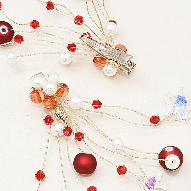 Red Little Star Hair Clips Accessories Girls Formal Dress Bridal Wedding Headwear Side Clip