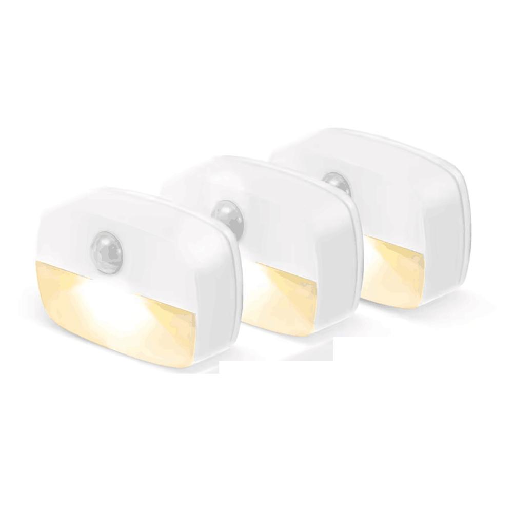 3 шт. светодиодный мини-датчик движения ночник беспроводной ночник настенные прикроватные светильники для туалета спальни шкафа освещения