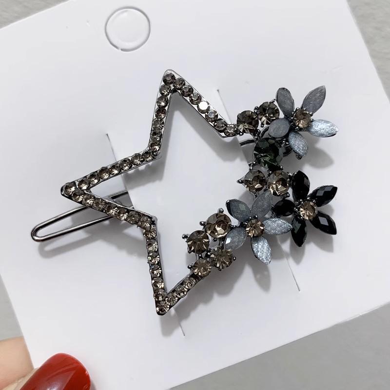 Элегантная заколка для волос из сплава 'Синяя звезда' - Минималистичный роскошный аксессуар