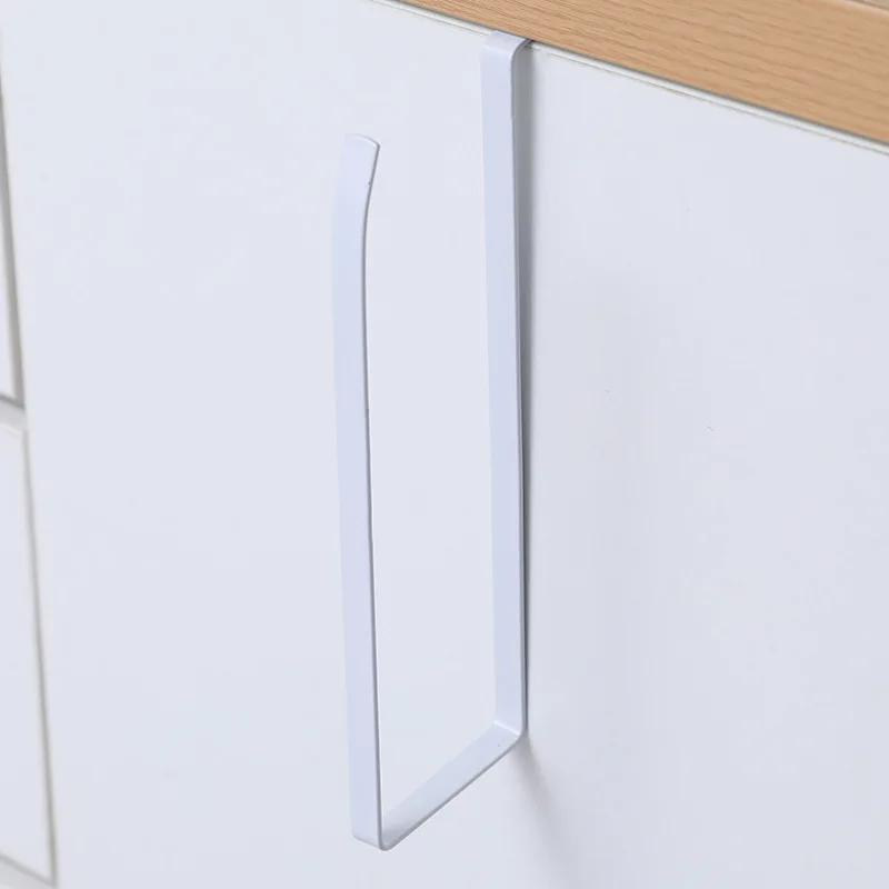 Дверной Подвесной Держатель для Бумажных Полотенец для Шкафа, Свободная Перфорация, Кованое Железо, Разделительная Полка для Шкафа, Стеллаж для Хранения, Держатель Рулона