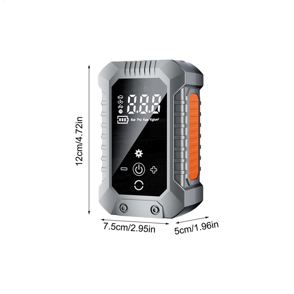 Воздушный насос для автомобильных шин с цифровым манометром и светодиодными фонарями Автомобильный шинный насос Портативный воздушный компрессор для велосипеда Седана Внедорожника
