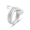 Серебряное кольцо с фианитами, вес изделия 5,5 гр (2157236)