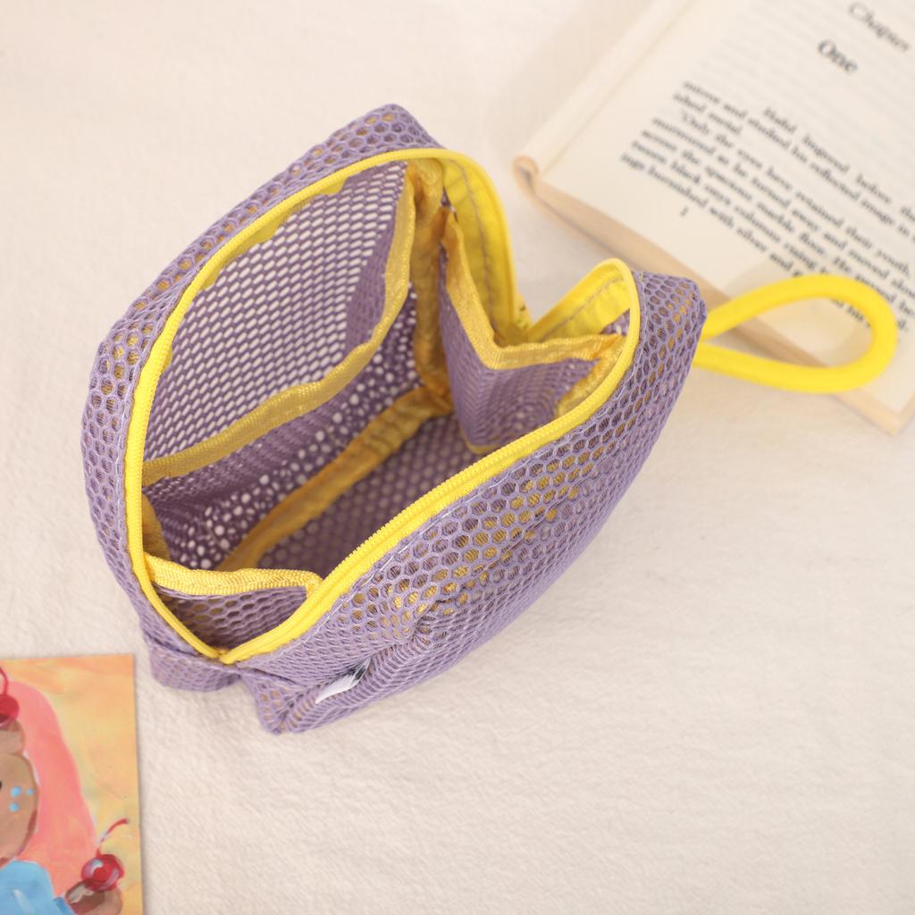Small Capacity Key Bags Transparent Cosmetic Bag Square Mesh Storage Pouch Mini Zipper Coin Purse Mini Wash Bag Stationery Case
