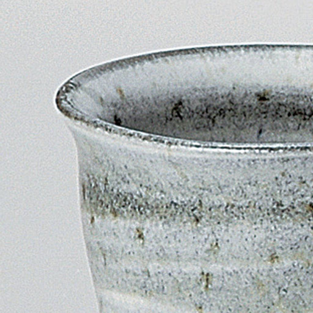 Sohogama Pottery Tumbler White Soba Brushed Wide Mouth Cup 380cc 350-07-233