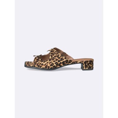 Мюли с ленточным каблуком