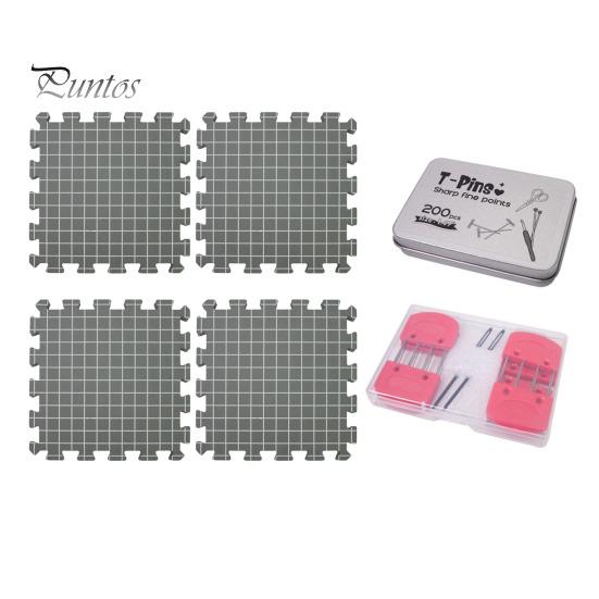 Набор ковриков для блокирования вязания. Плотный пенопластовый коврик с сеткой. Многоразовая односторонняя блокировочная доска для вязания крючком или спицами.