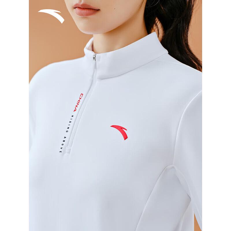 ANTA Women's Half-Zip Long Sleeve Knit Sport Top