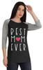 Inkmeso Best Mom Ever Tshirt Raglan Sleeve Mother  s Day Gift Tops Moms Shirt