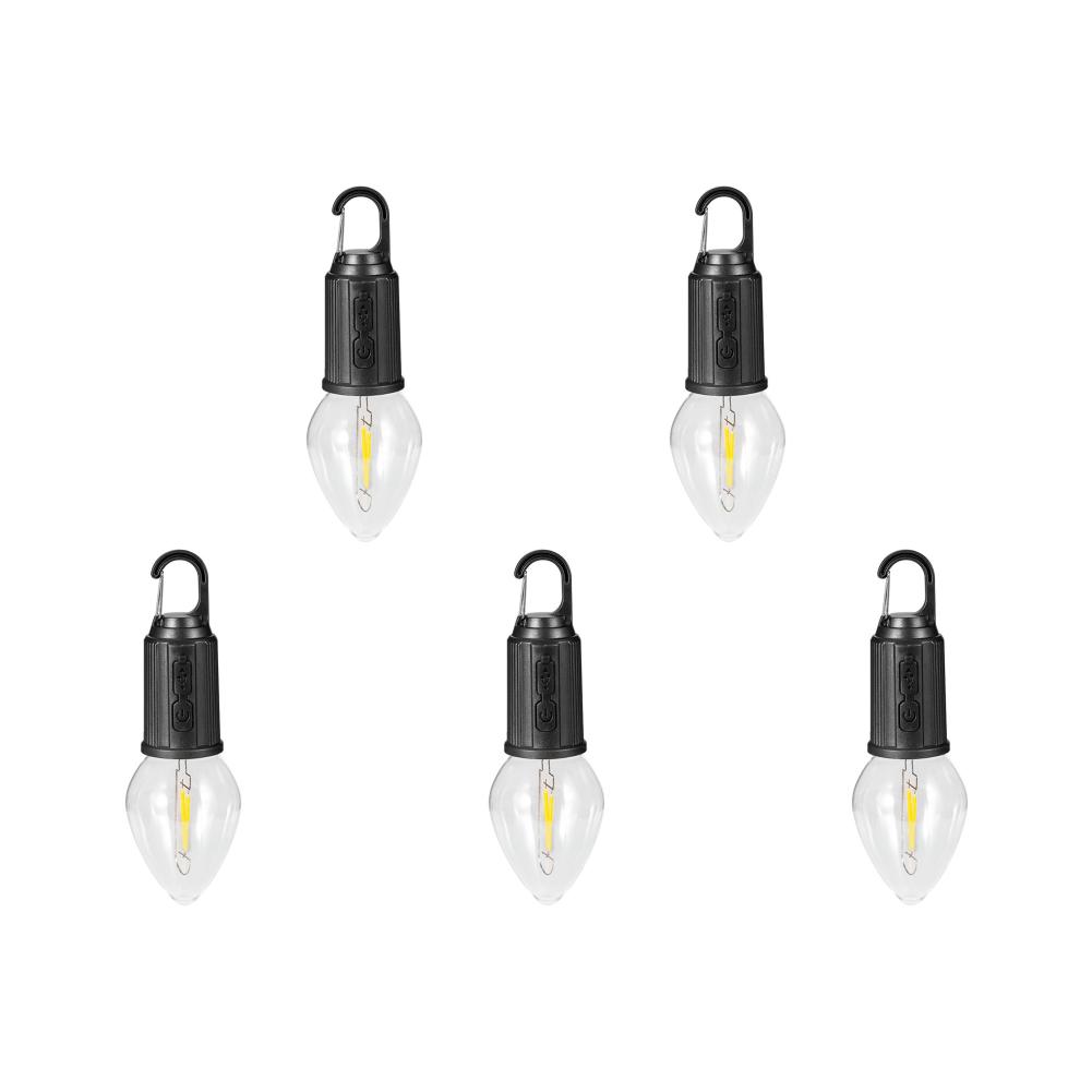 1-10PCS Portable Keychain Light 600mAh Camping Flashlight Type-C Rechargeable Outdoor Mini Lantern with Hook for Hiking Fishing