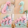 Colorful Seahorse Plush Toy Large Stuffed Animal Doll For Bedtime Cuddles And Leg Support Pillow