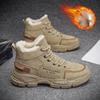 Fashion New Boots Men Winter Fashion Plush Shoes Snow Boots Male Casual Outdoor Sneakers Lace Up Warm Shoes Non Slip Ankle Boots Male