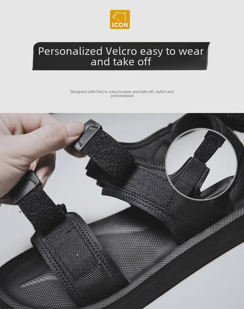 Extra-Large Men's Breathable Summer Beach Sports Sandals for Wide Feet