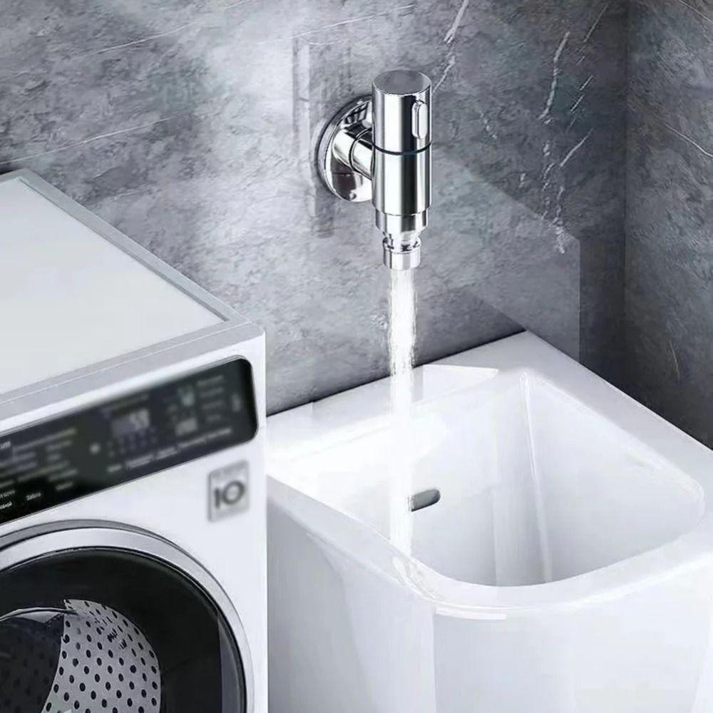 G1/2 Stainless Steel Water Tap Quick Opening Small Space Faucet  Flushing System