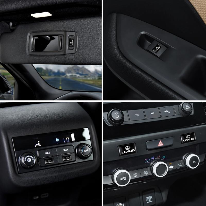 AABFY1 Car Interior Stickers Window Lift Button Steering Wheel Badge Decoration For Lexus Fsport IS300h NX300h RX400h ES350 GS300 UX LS