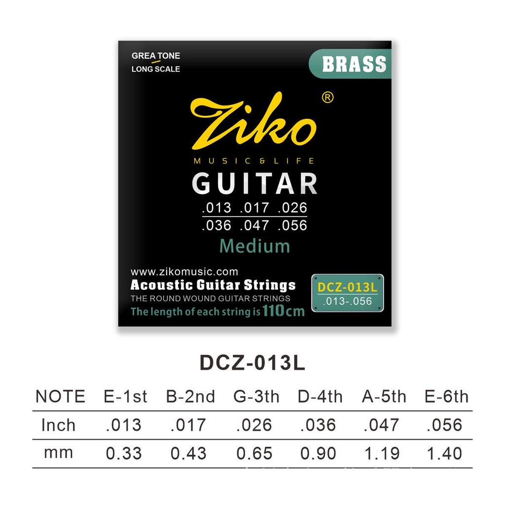 ZIKO/Lio Фосфорная бронза Струны для акустической гитары - 6-струнные Folk/Медная серия