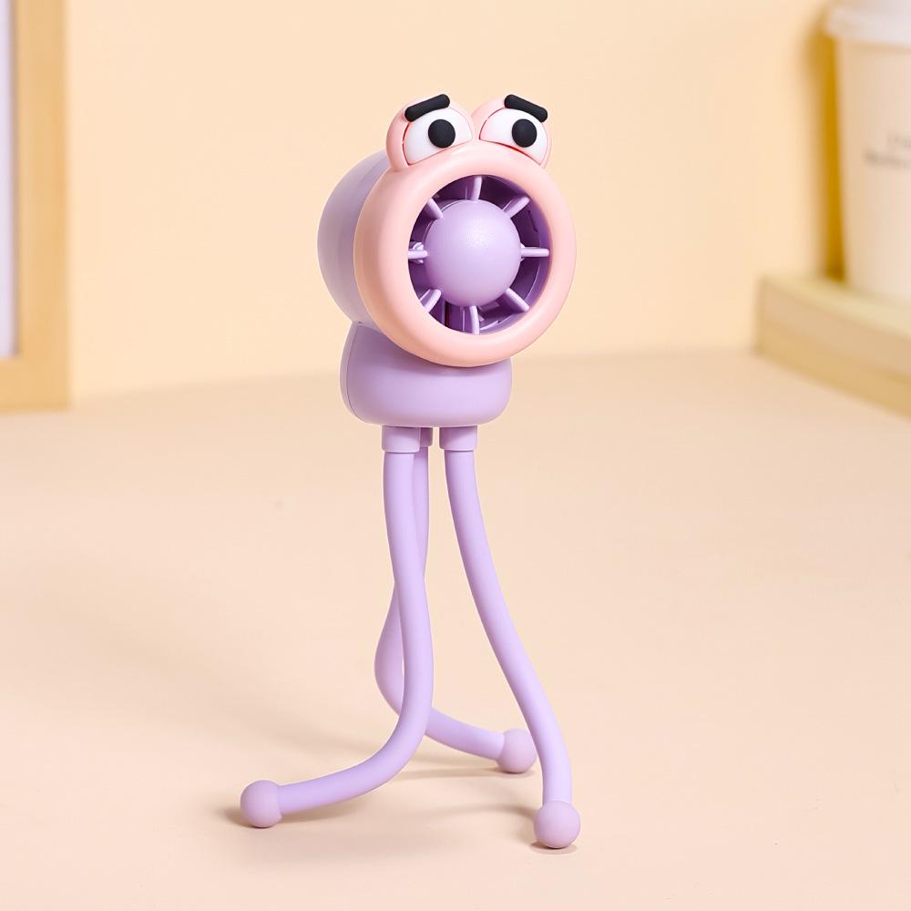 Summer Mini Octopus Cartoon Fan: Portable, Strong Wind Electric Fan for Outdoors