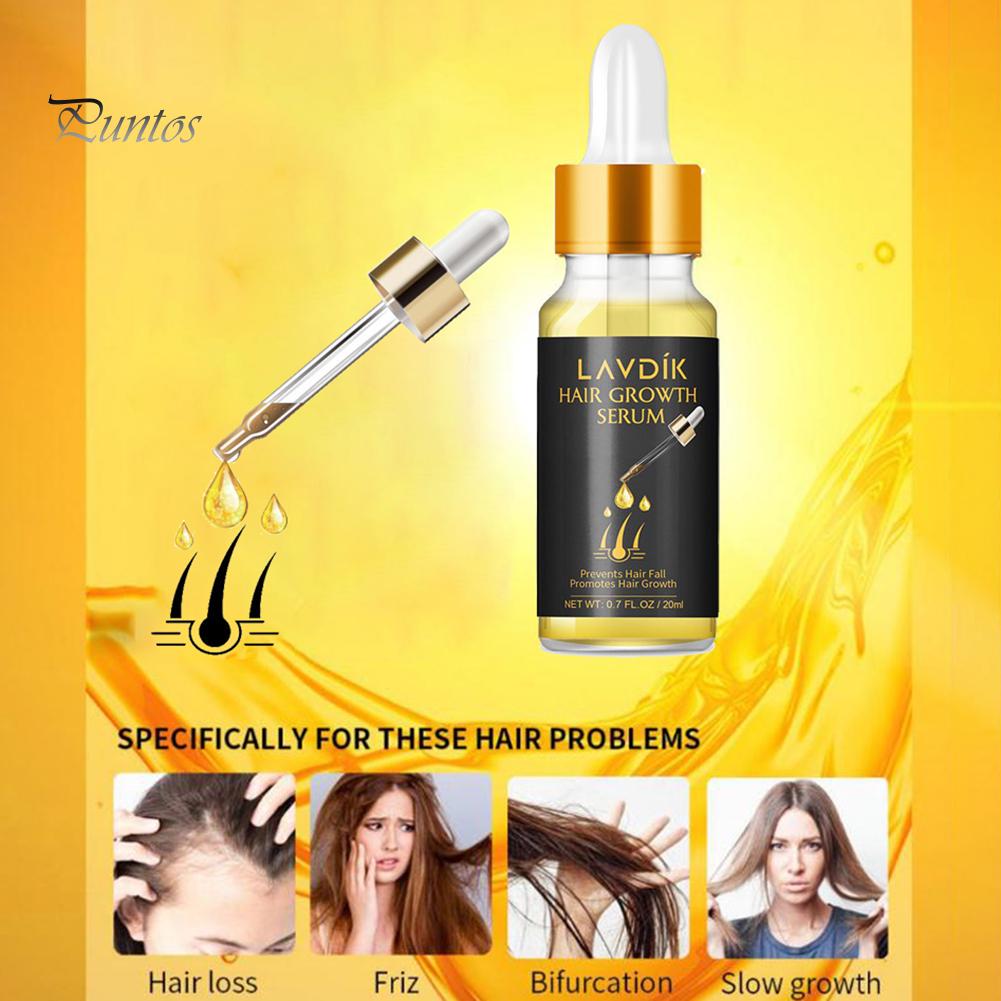 Puntos LAVDIK 20 мл Сыворотка для роста волос Эфирное масло Ремонт поврежденной питательной жидкости