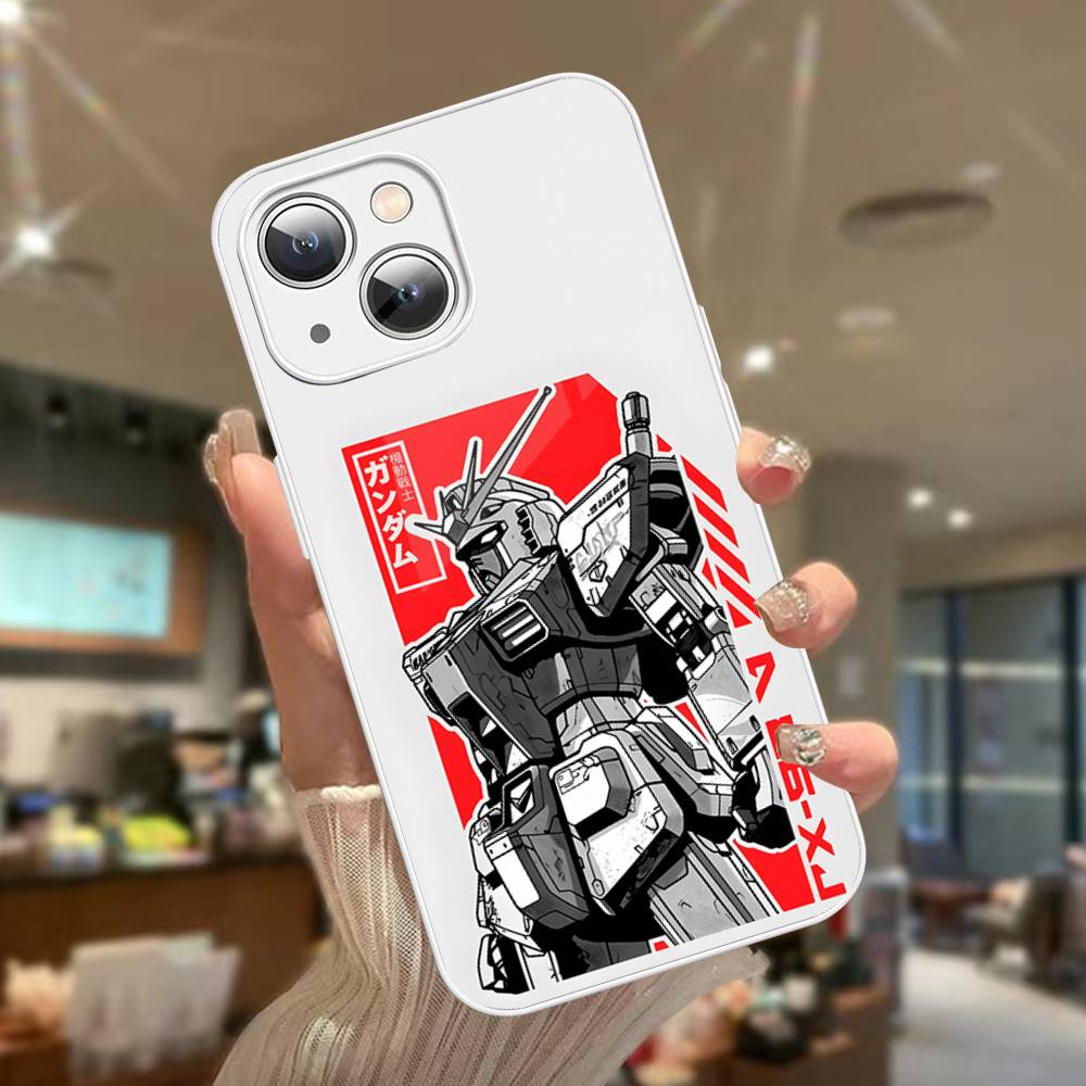 Мультяшные G-Гандамы Для IPhone 14 13 12 Mini 11 Pro XS Max X XR 14 Plus Закаленное Стекло Чехол