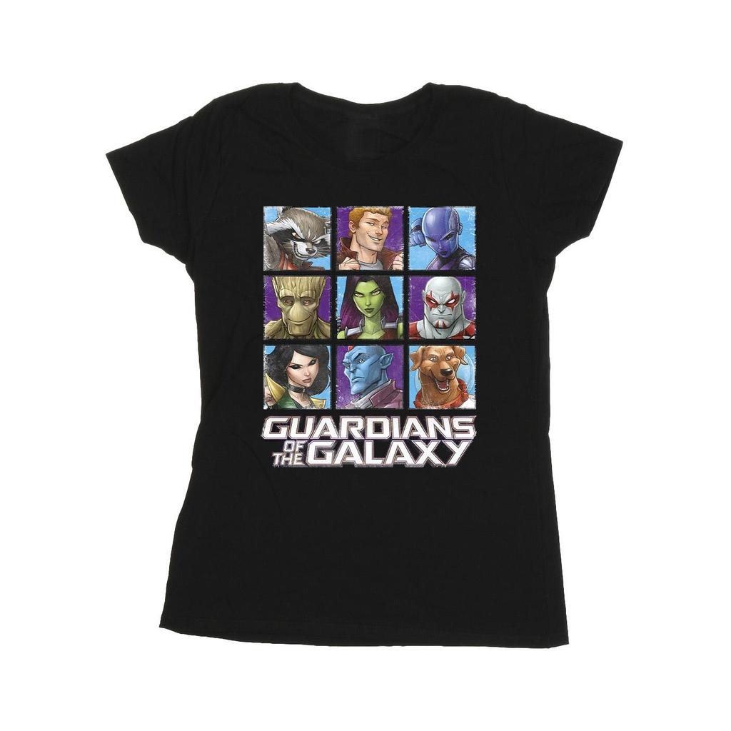 Guardians Of The Galaxy Womens/Ladies Character Squares Cotton T-Shirt