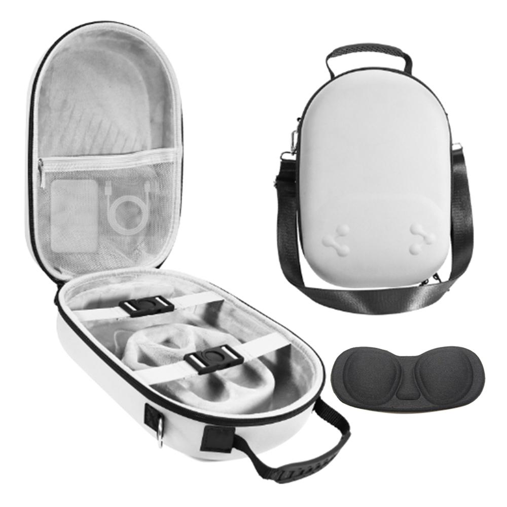 For Meta Quest 3S Storage Bag VR Headset Carrying Case with Lenses Protector Hard Shell EVA Leather Bag Shock Resistant
