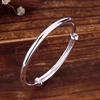 Bracelet Female Young Sin Circle Closed Silver Bracelet Preasures Hand Skin Circle Silver Jewelry
