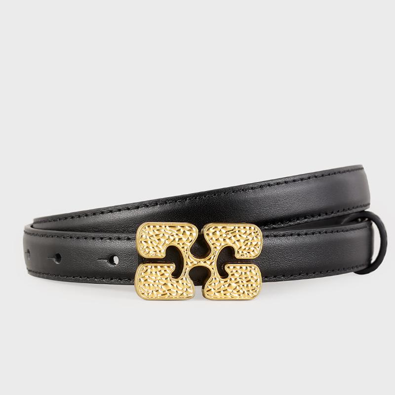 Кожаный женский ремень, украшенный гравировкой, джинсовый ремень с застежкой-кнопкой