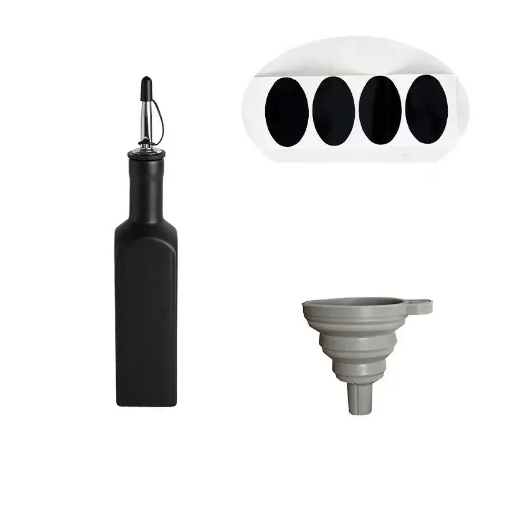 Масло Наклейки Бутылка Диспенсер для соуса Масло Большая бутылка и Уксус Кухонная Воронка Диспенсер Вместимость Оливковое для Этикетки Керамический с