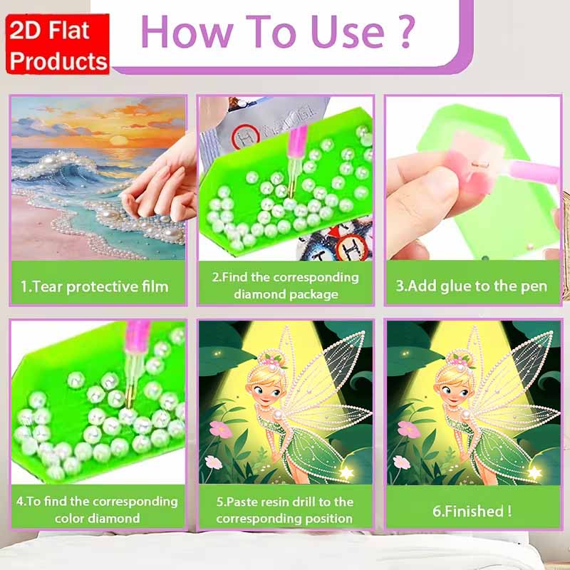 Disney Жемчужное искусство Тинкербелл 5D DIY Жемчужная картина Набор для рукоделия Подходит для взрослых Новичков Креативный Подарок Идея для Декора Дома