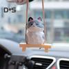 Подвесное украшение для автомобиля в виде кошки, мультяшный кот, зеркало заднего вида, воздушный шарм, милый кот, украшение для интерьера для любителей кошек