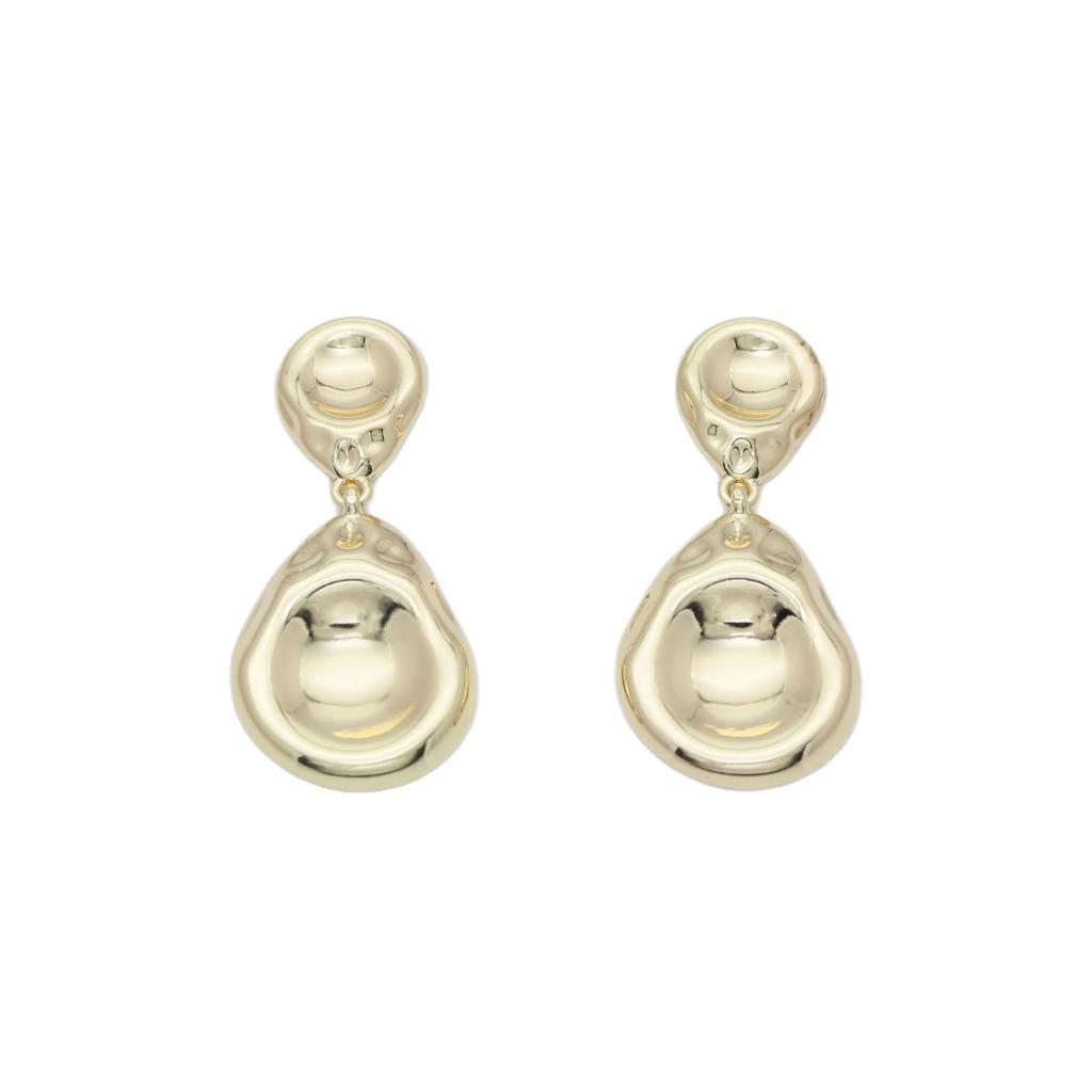 S925 Silver Needle Minimalist Geometric Dangle Earrings - Glossy, Fashionable, Luxurious, Real Gold Color Retention.