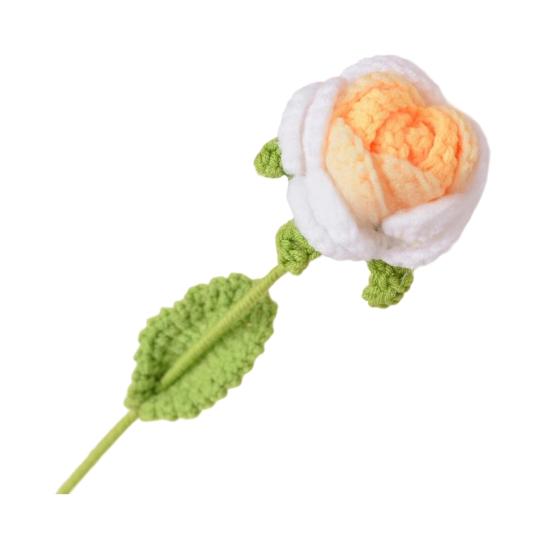 Имитация цветов Ручная работа Ароматизированный Вязаный Крючком Искусственный Цветок со Стальной Проволокой