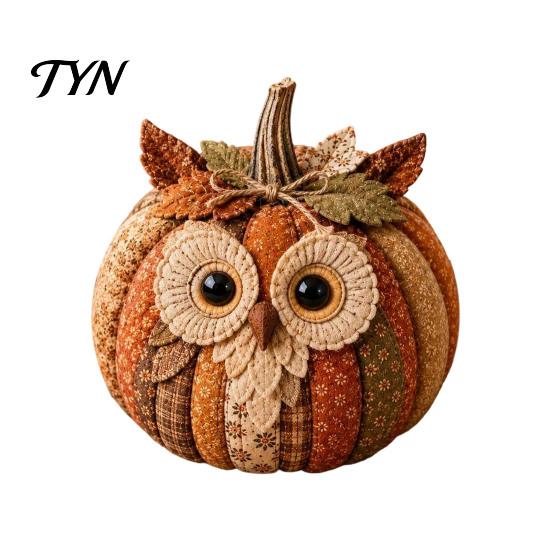 Cute Animal Decoration Crafts Pumpkin Patchwork Kit, DIY Fox Cat Owl Sewing Fabric Craft Projects Kit for Adults, Home Fall Easy Kids