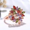 Sace Gems Классическое роскошное многоцветное кольцо с цирконом, женские ювелирные изделия, свадебный подарок для вечеринки