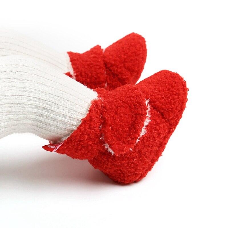 Младенческие пушистые зимние сапоги, зимняя обувь для маленьких мальчиков и девочек, флисовая обувь на мягкой подошве, плюшевые сапоги для первых ходунков для малышей, От 0 до 18 месяцев