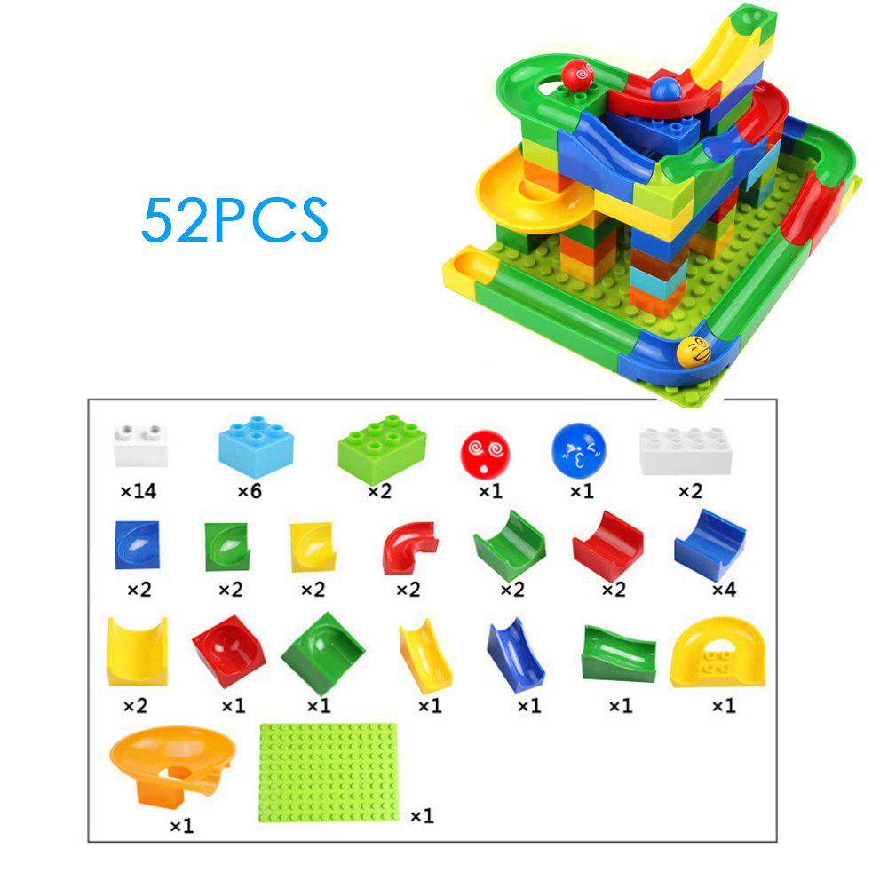 104 Pcs Fun Lock Duplo Marble Race Run Maze Ball Track Construction Building Blocks Educational Toys