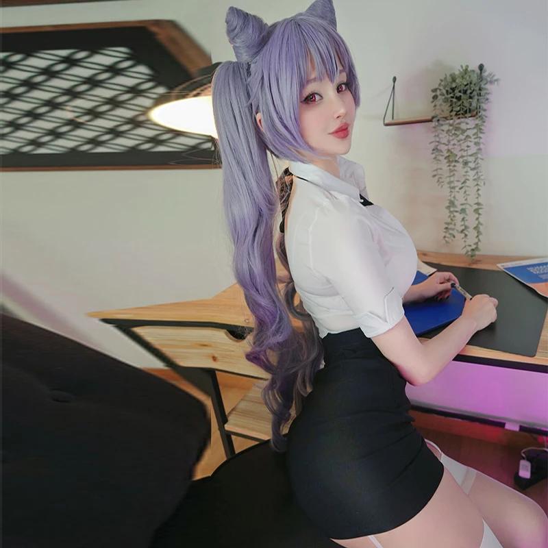 Jimiko Женский Секретарь Аниме Униформа Узкая Короткая Юбка Белая Рубашка Офисные Леди Косплей Kawaii Костюмы Событие Сексуальный Наряд Для Девочек