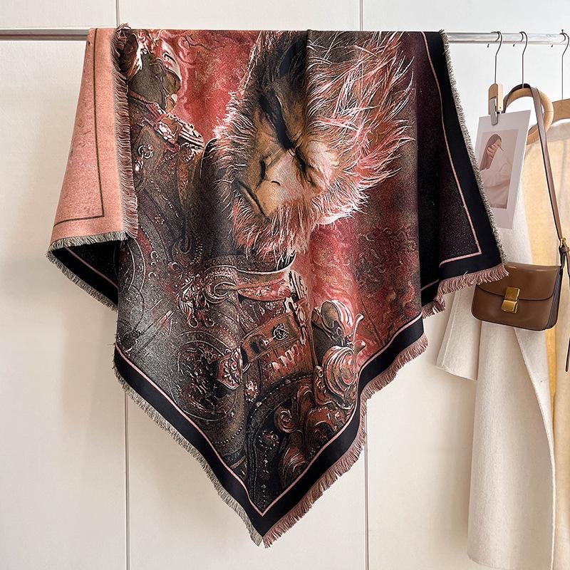 Imitation Cashmere Air-Conditioned Room, High-End Shawl, Big-Name Internet Celebrity Warm Scarf, Versatile Square Scarf