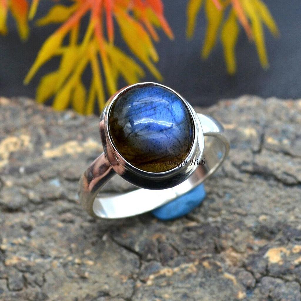 Натуральное кольцо с лабрадоритом Серебряное кольцо с лабрадором Кольцо с лабрадором Кольцо с лабрадором в виде капли Лабрадорит Овальное кольцо Sahpe Рождественский подарок