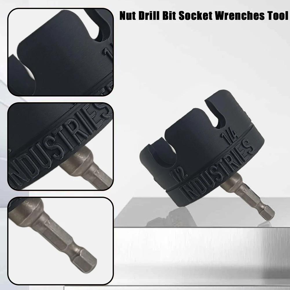 Slotted Wing Nut Spinning Drive Kit Multifunction Hex Shank Nut Driver Extractor Portable Bolt Extractor Tool for Conduit Racks