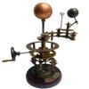 Латунная солнечная система Orrery с деревянной основой Солнце, Земля и Луна Полностью ручная работа Рабочая модель Домашний и офисный декор