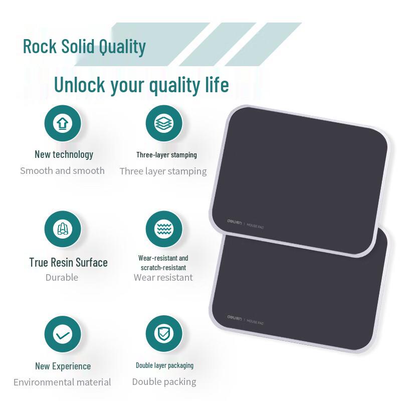 Deli Comfortable Wear-Resistant Resin Mouse Pad